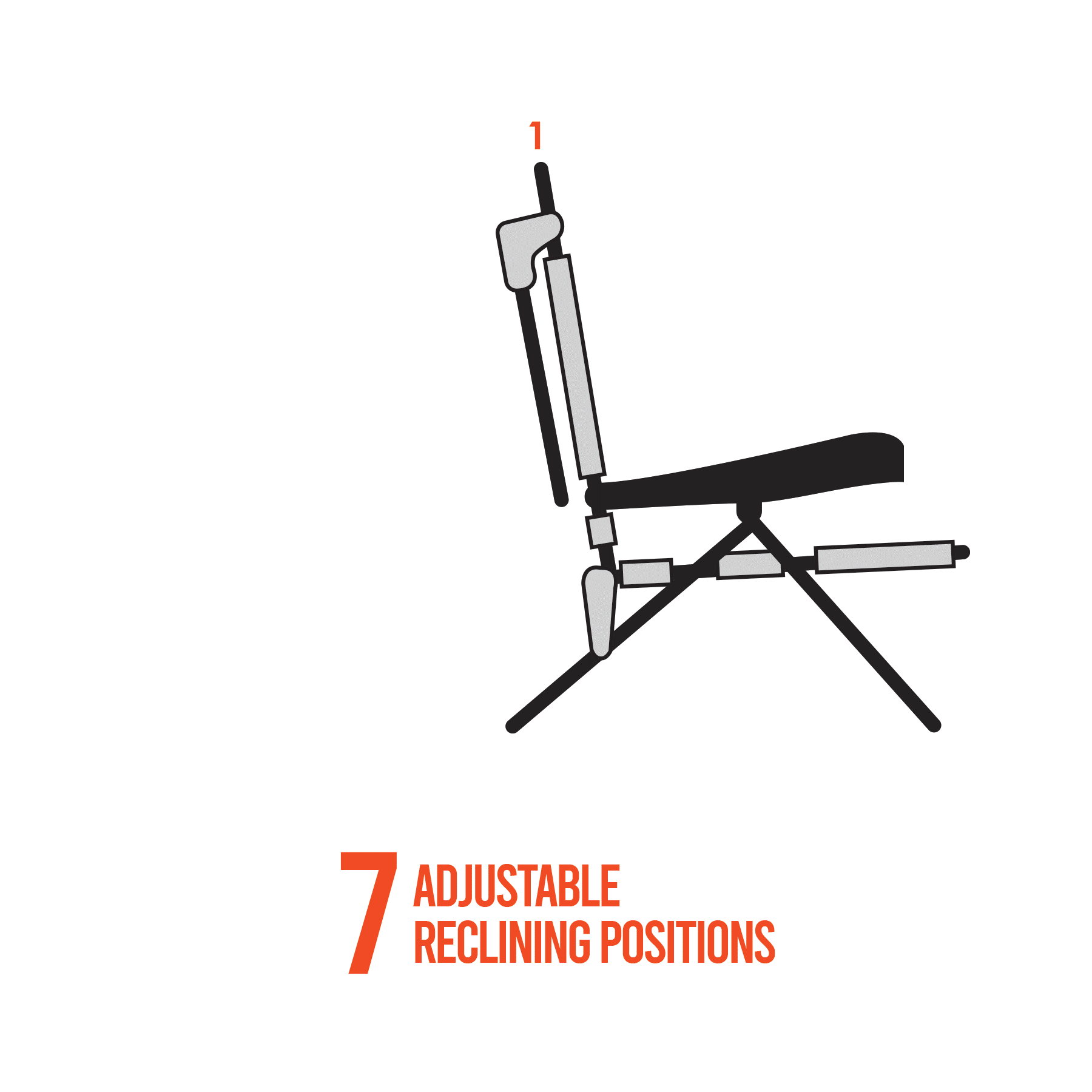 Sea Breeze 7 Position Reclining Beach Chair