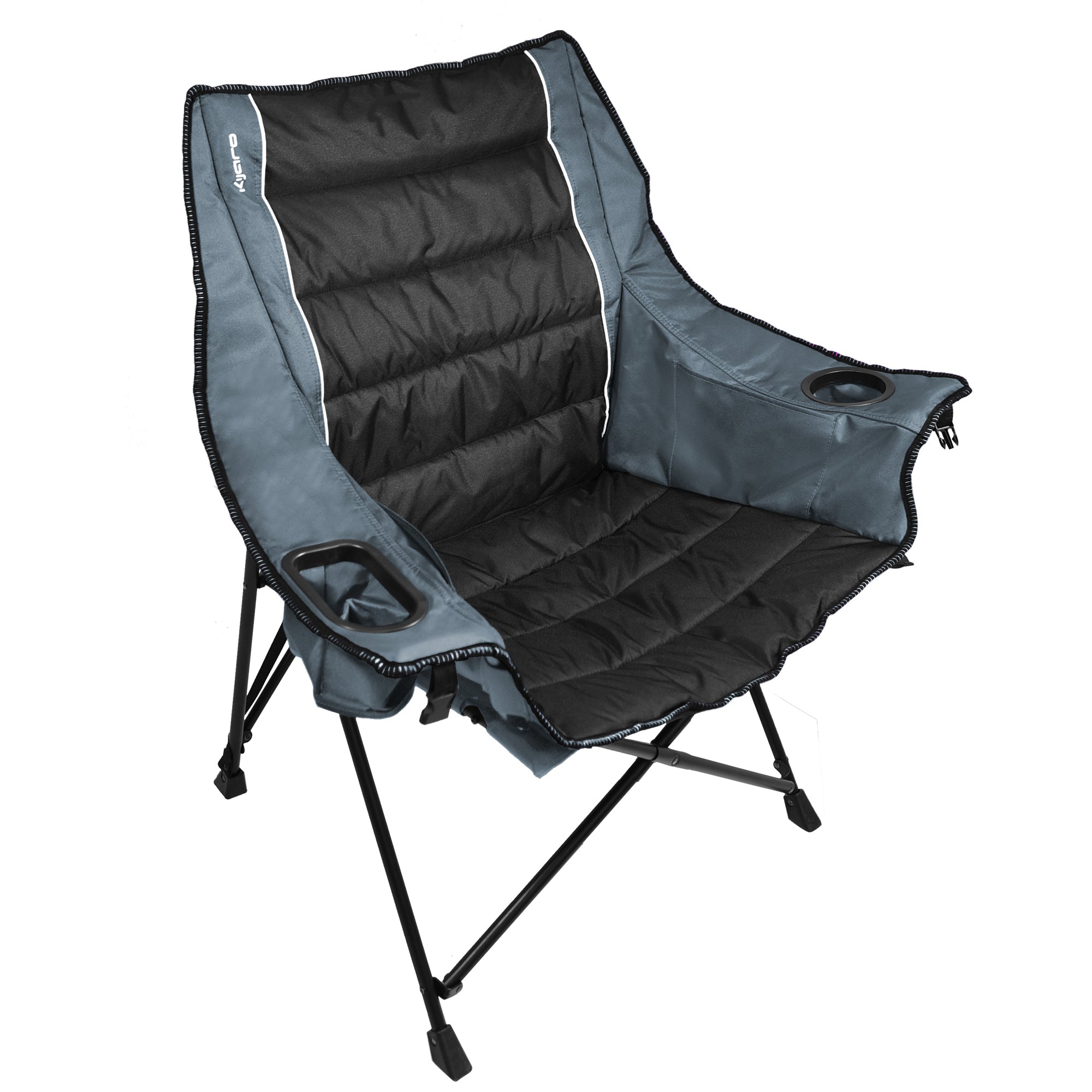 Quilted Club Chair - Hallett Peak Gray