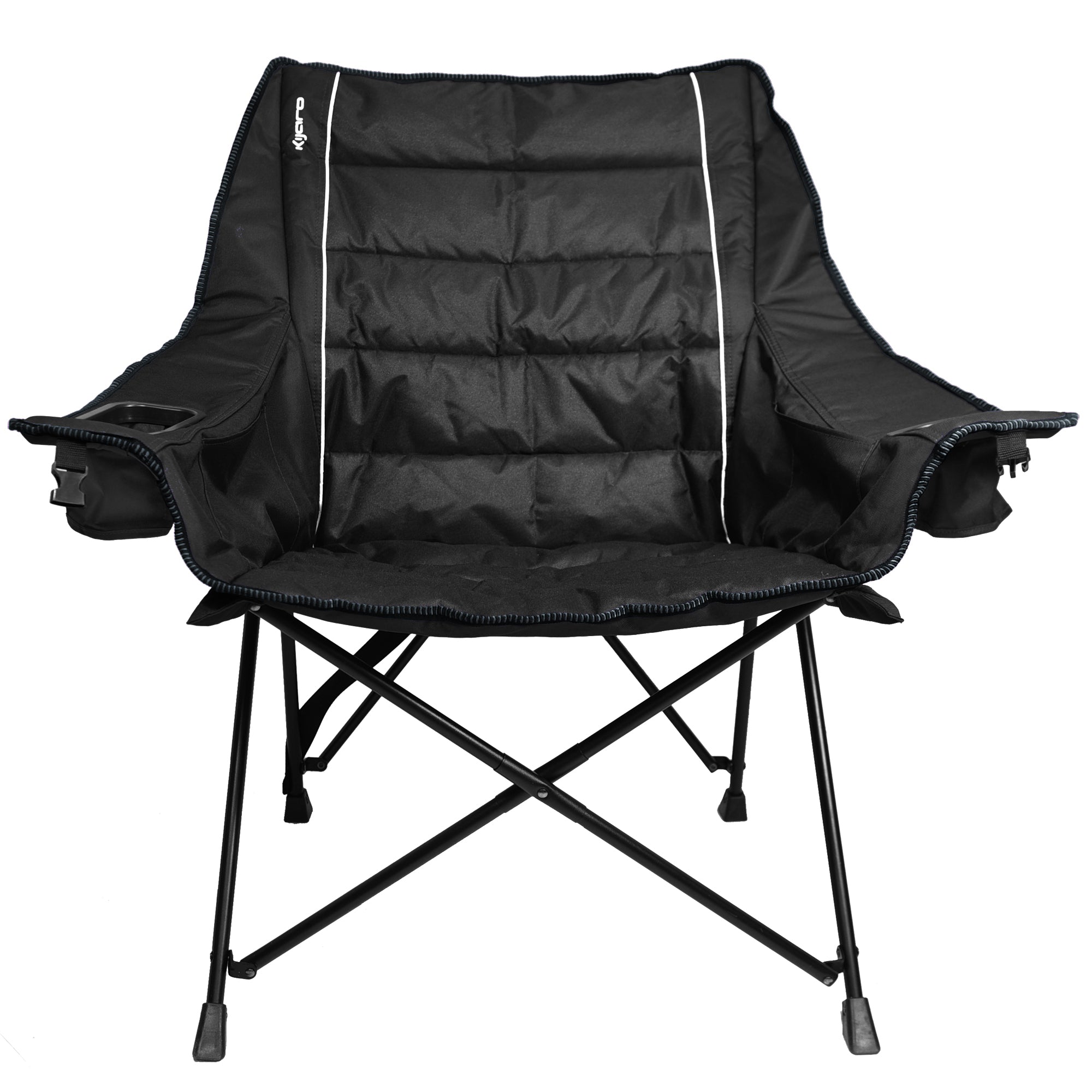 Quilted Club Chair - Vik Black