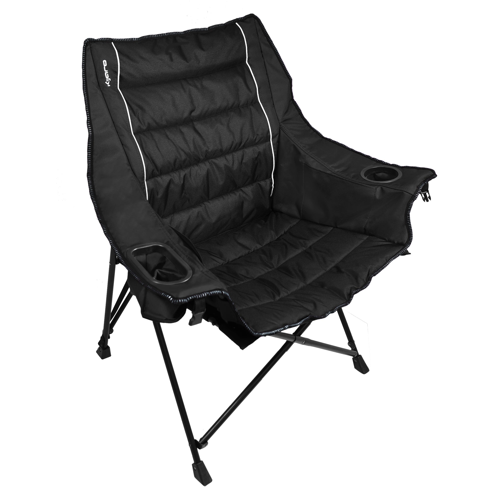 Quilted Club Chair - Vik Black