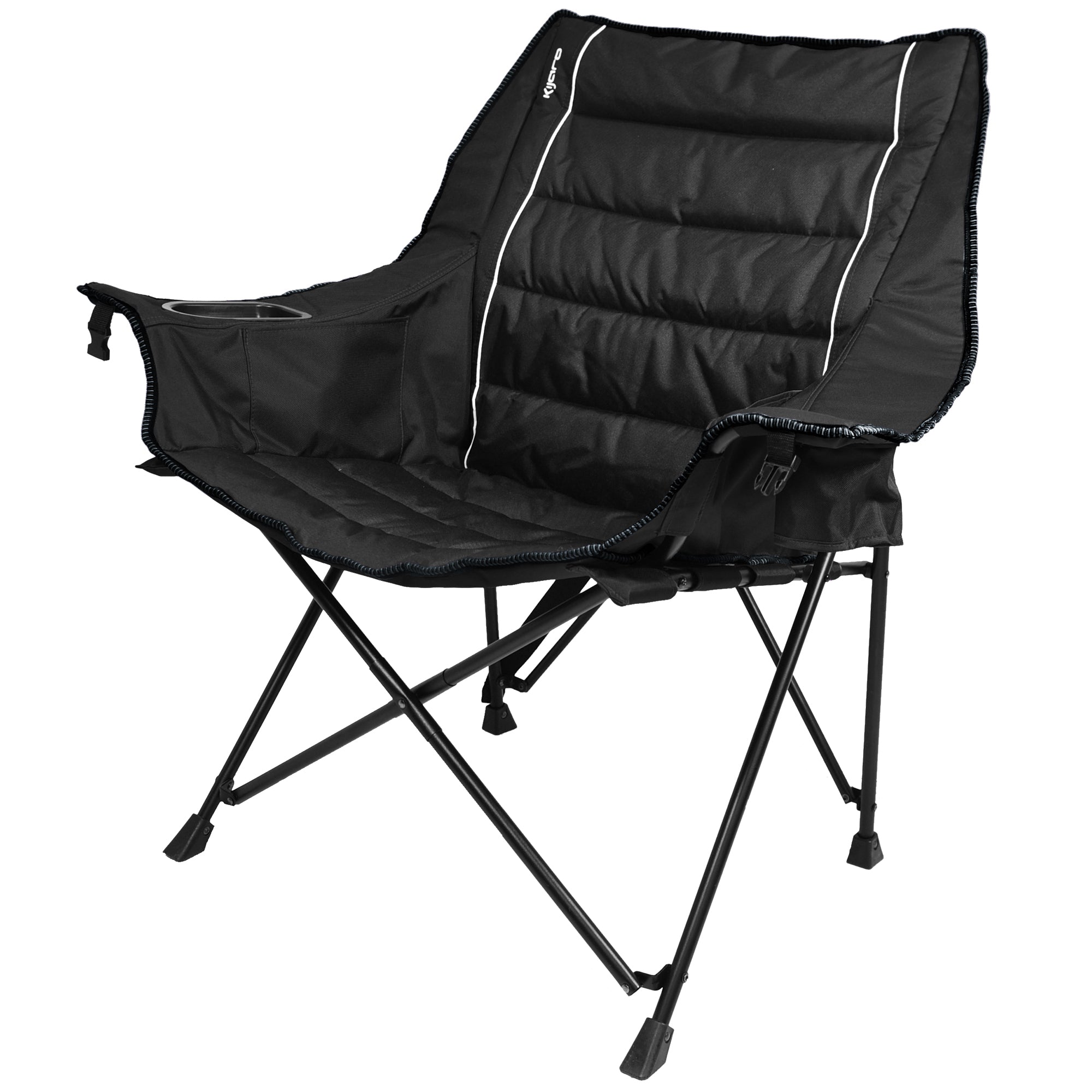 Quilted Club Chair - Vik Black