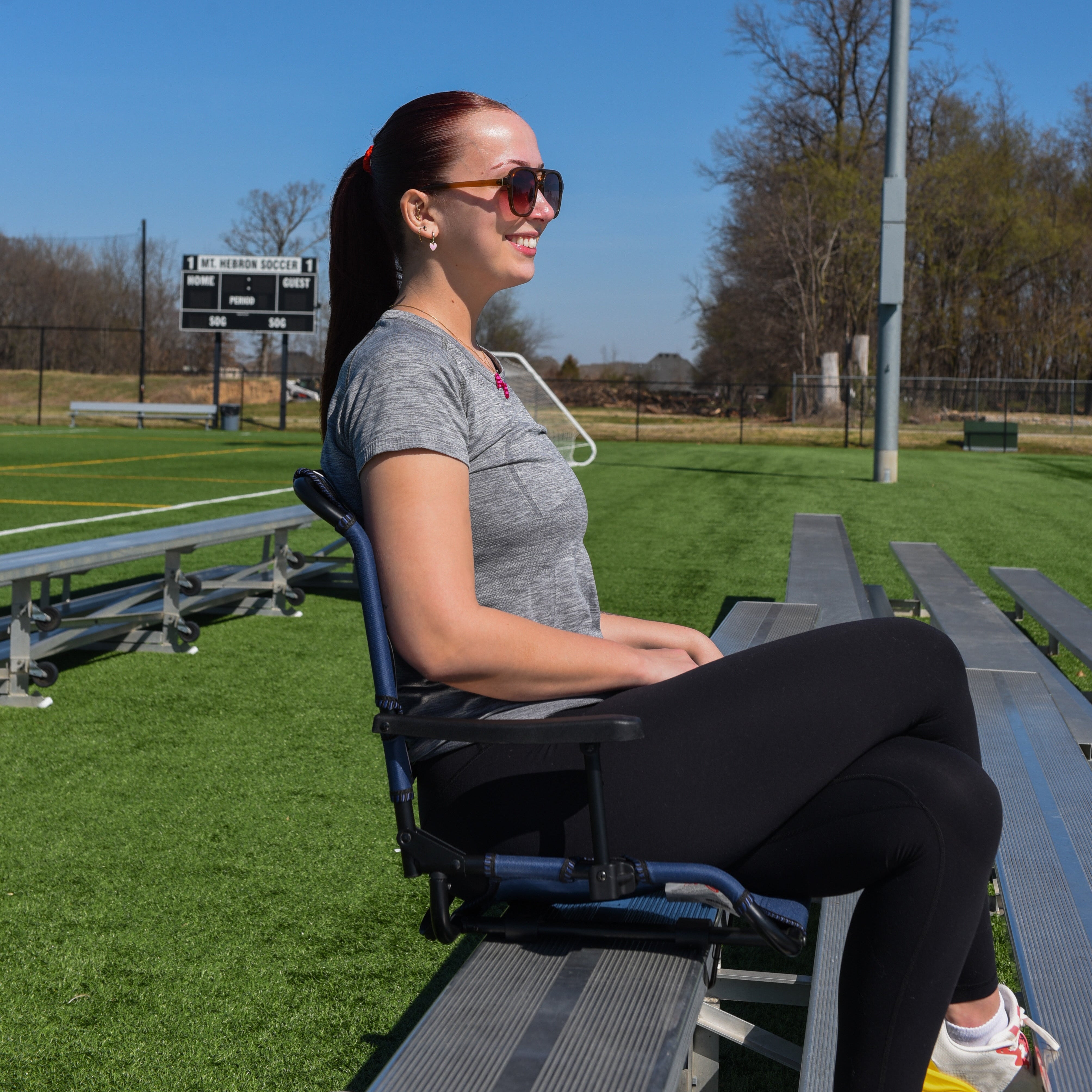 Dual Lock Stadium Seat with Arms