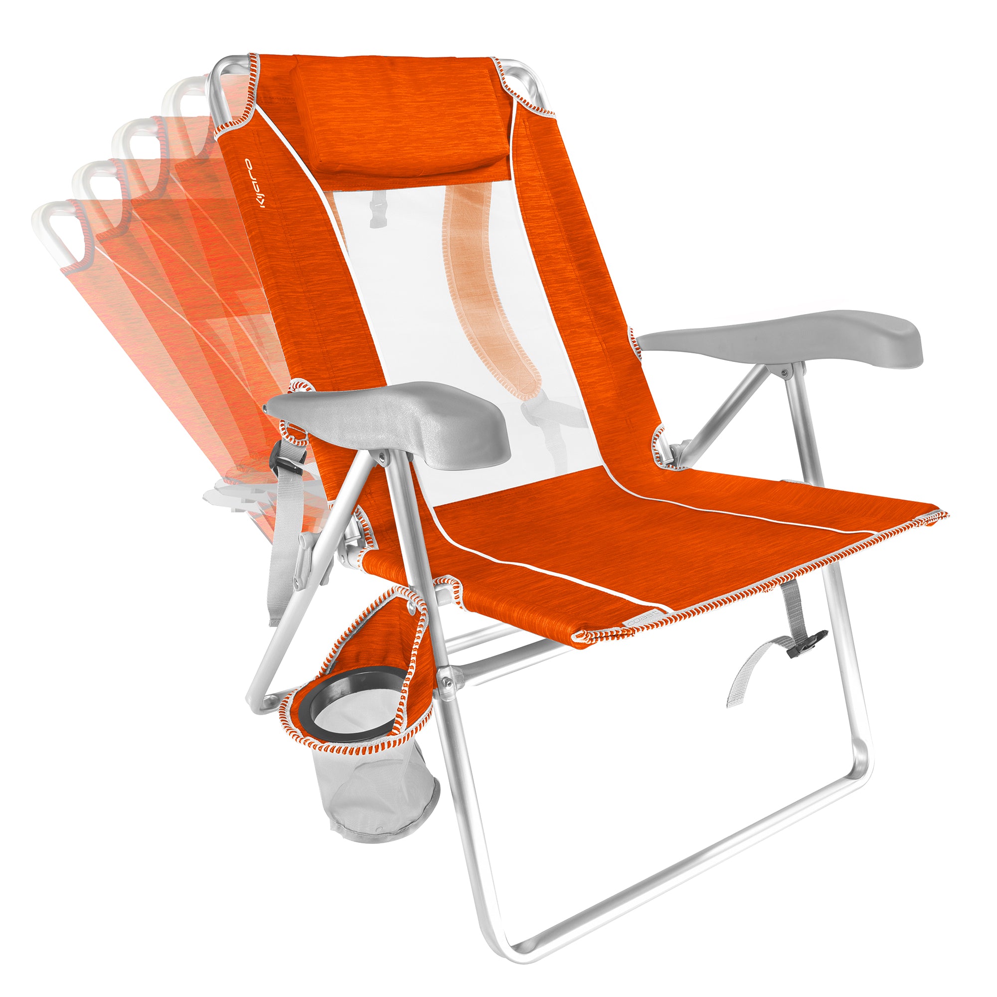 Tidal Wave 5 Position Tall Reclining Beach Chair