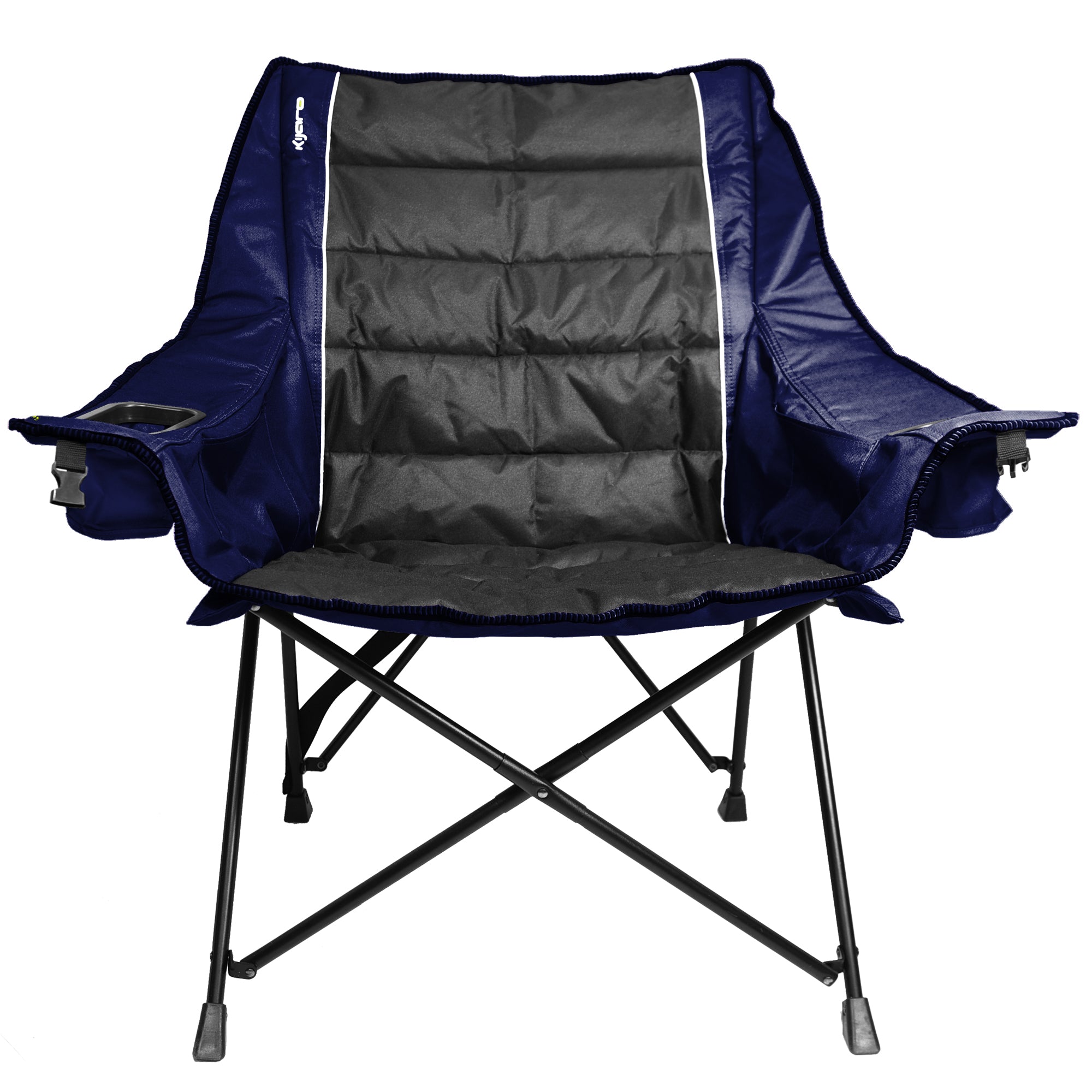 Quilted Club Chair - Belize Blue
