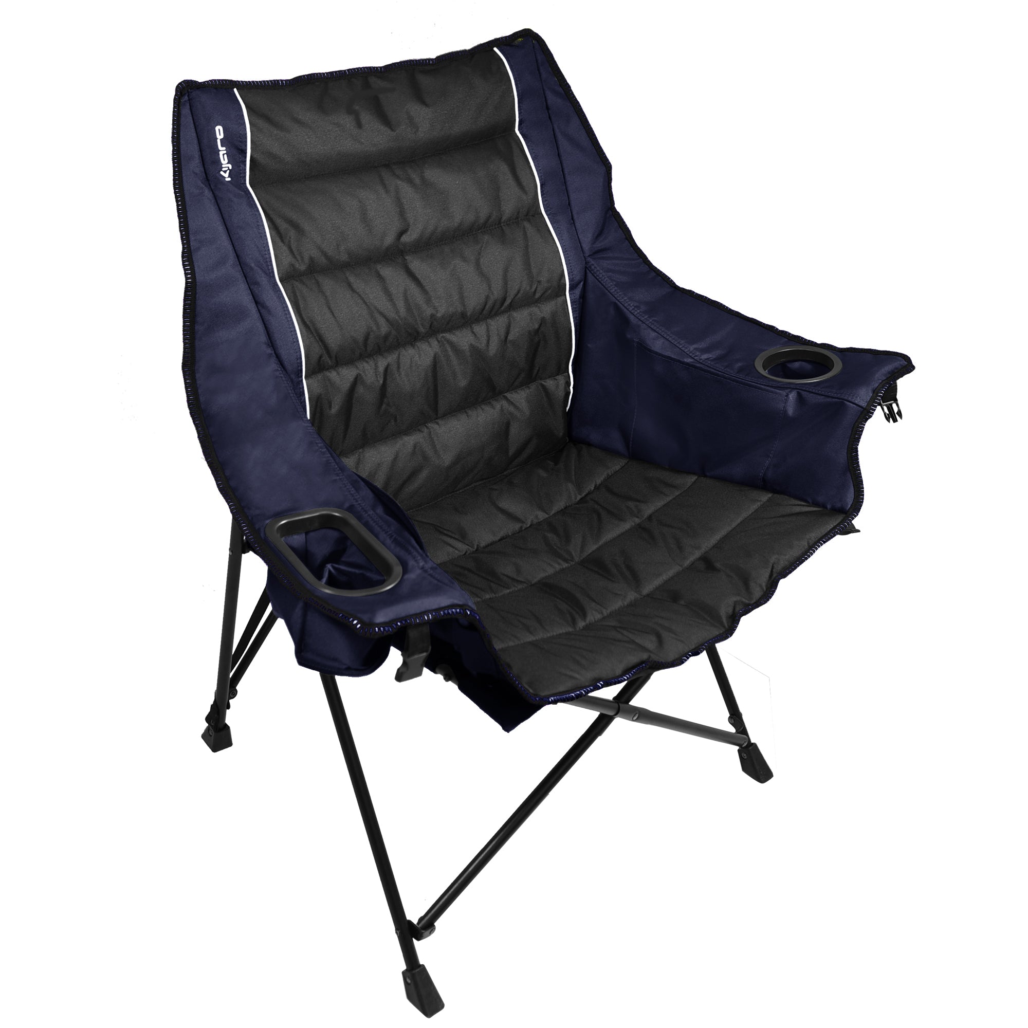 Quilted Club Chair - Belize Blue
