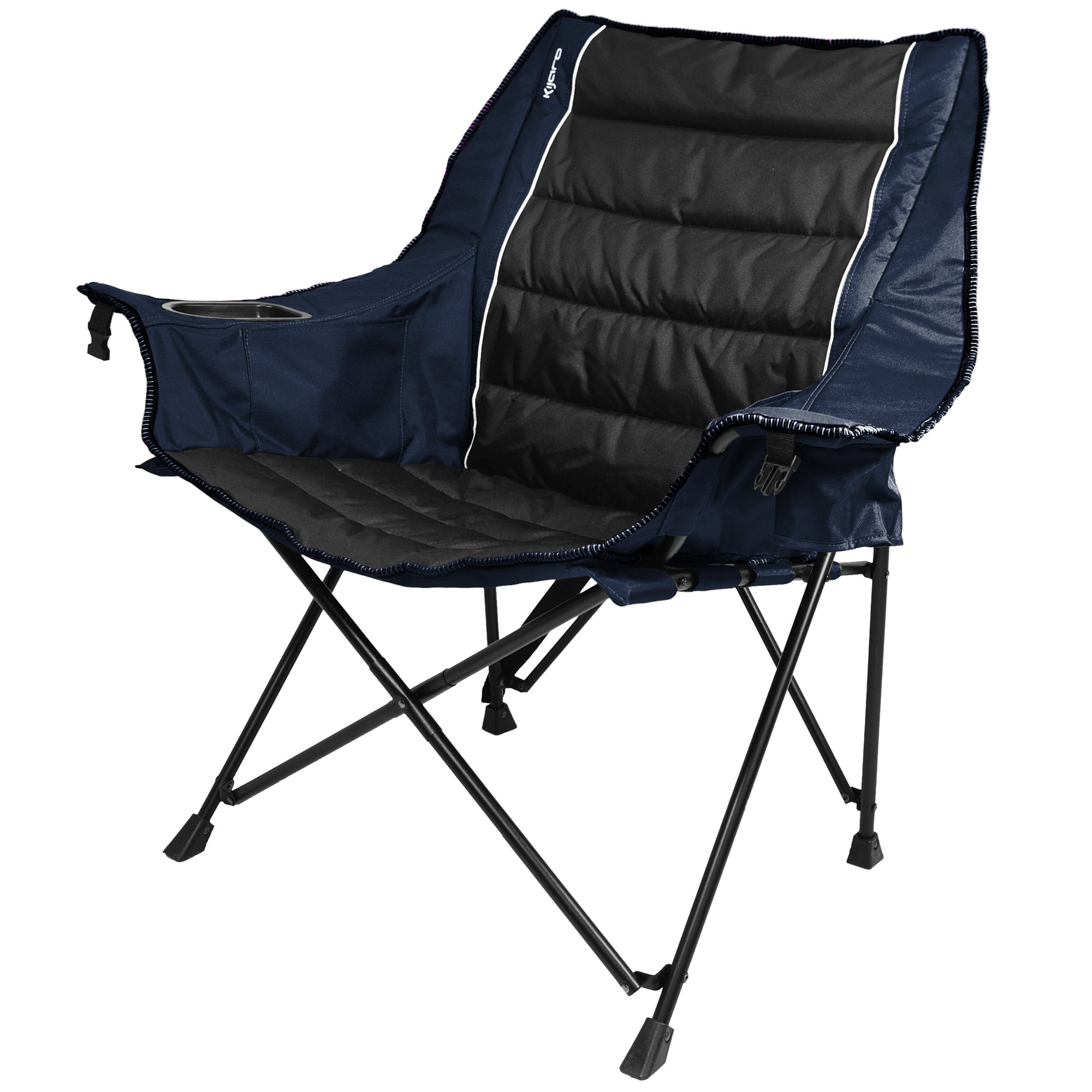 Quilted Club Chair - Belize Blue