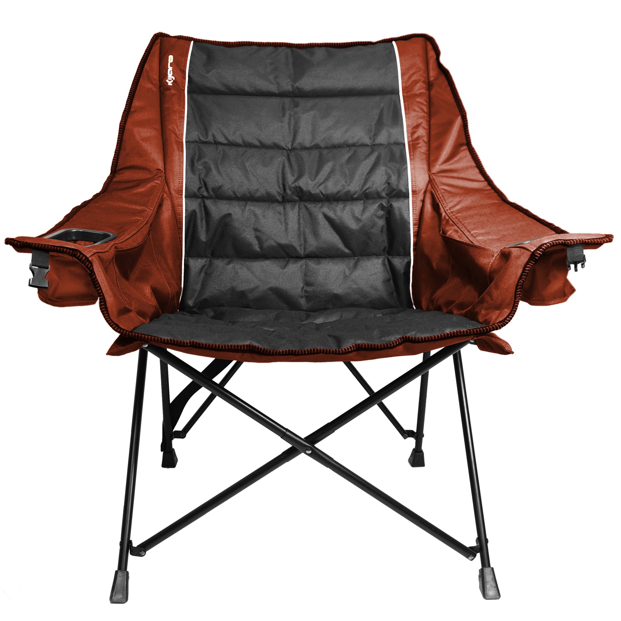 Quilted Club Chair - Victoria Desert Orange