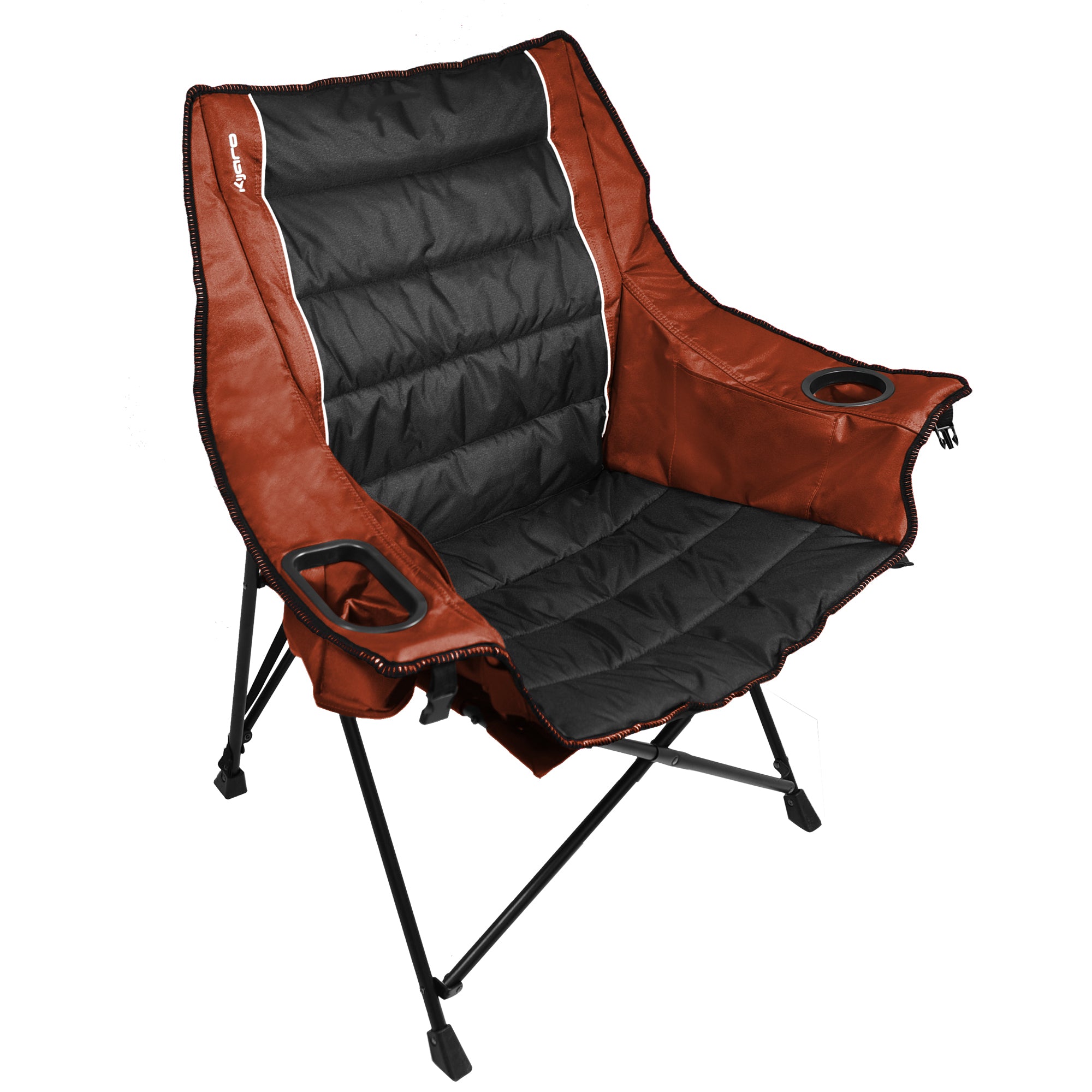 Quilted Club Chair - Victoria Desert Orange