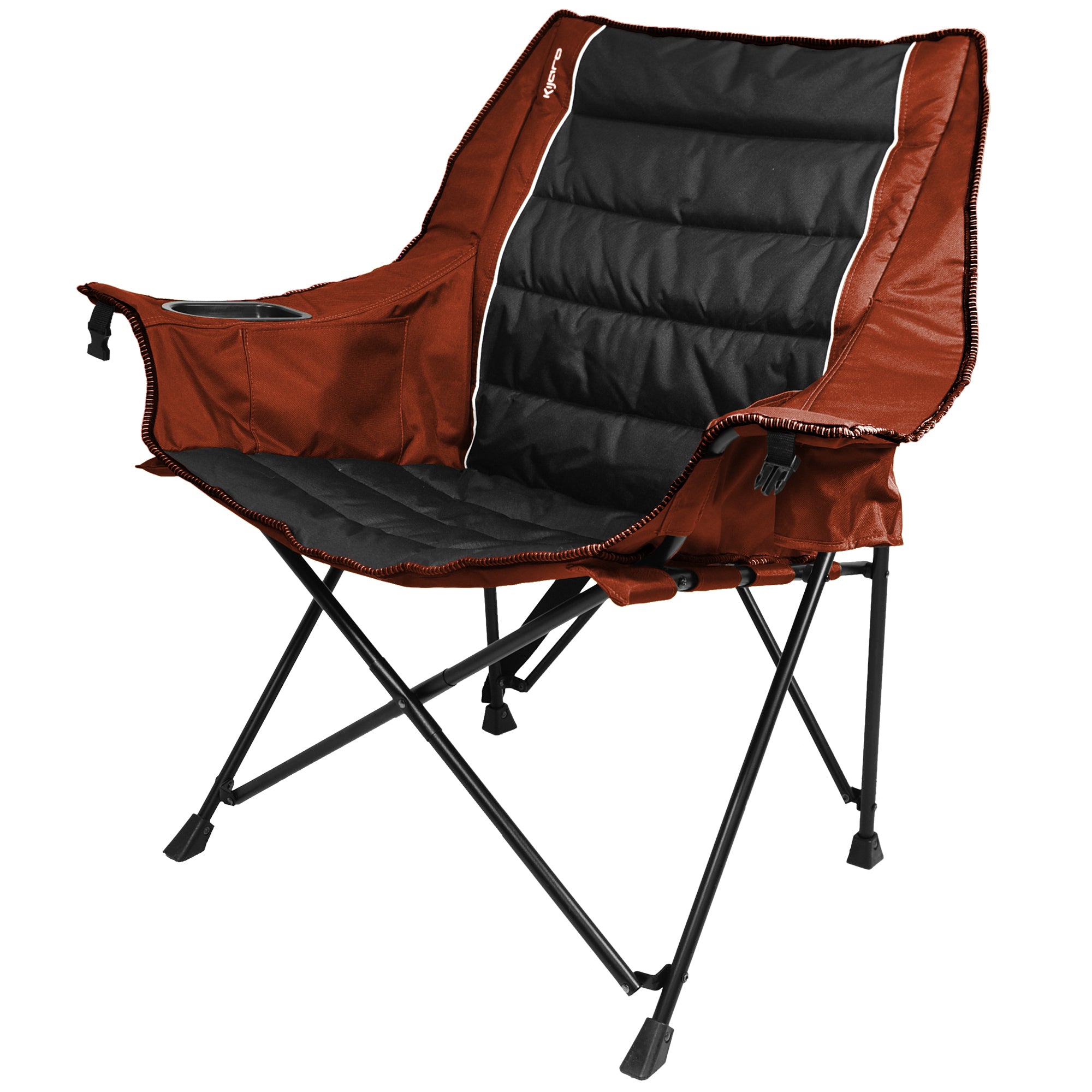 Quilted Club Chair - Victoria Desert Orange