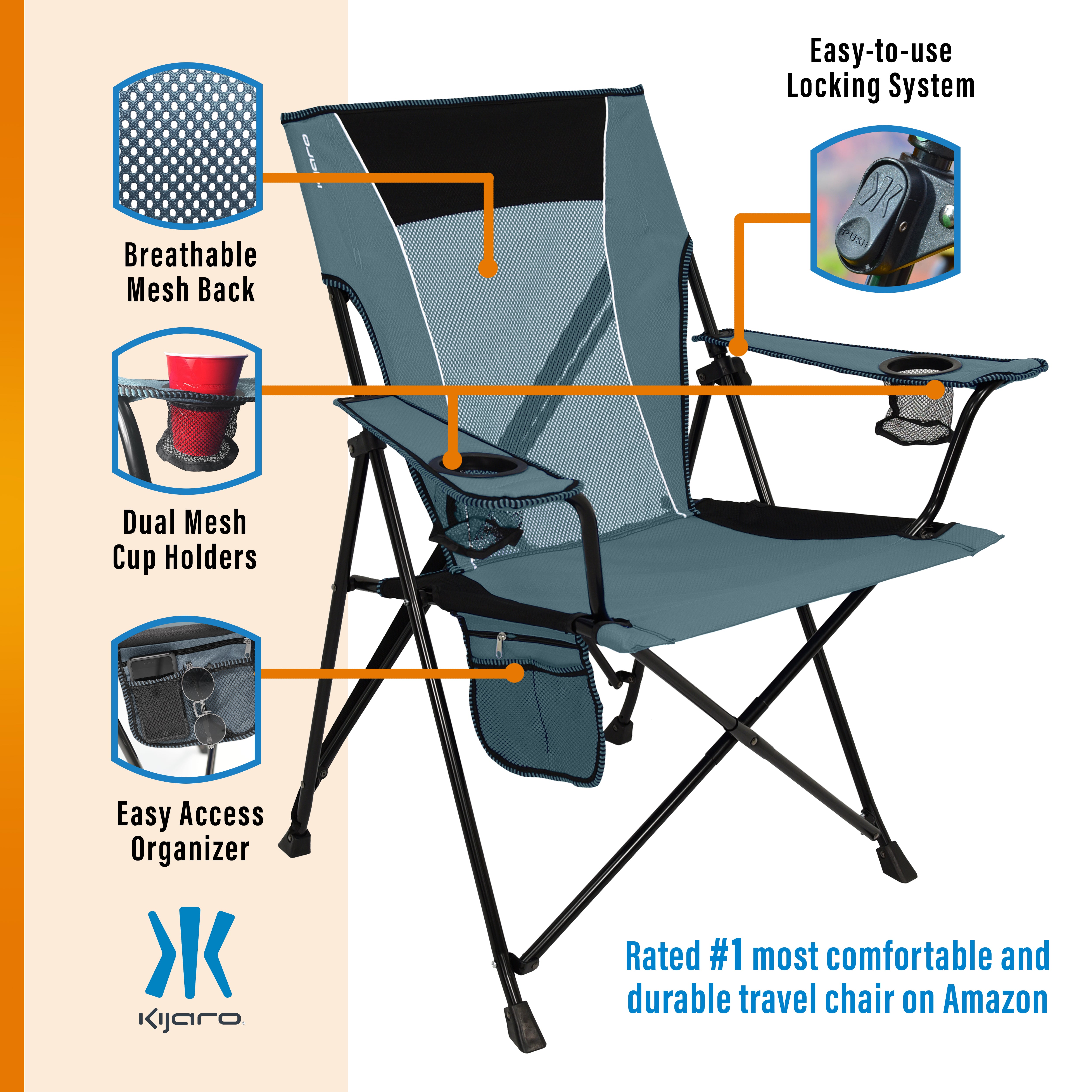Dual Lock® Chair -  300 lb Weight Capacity