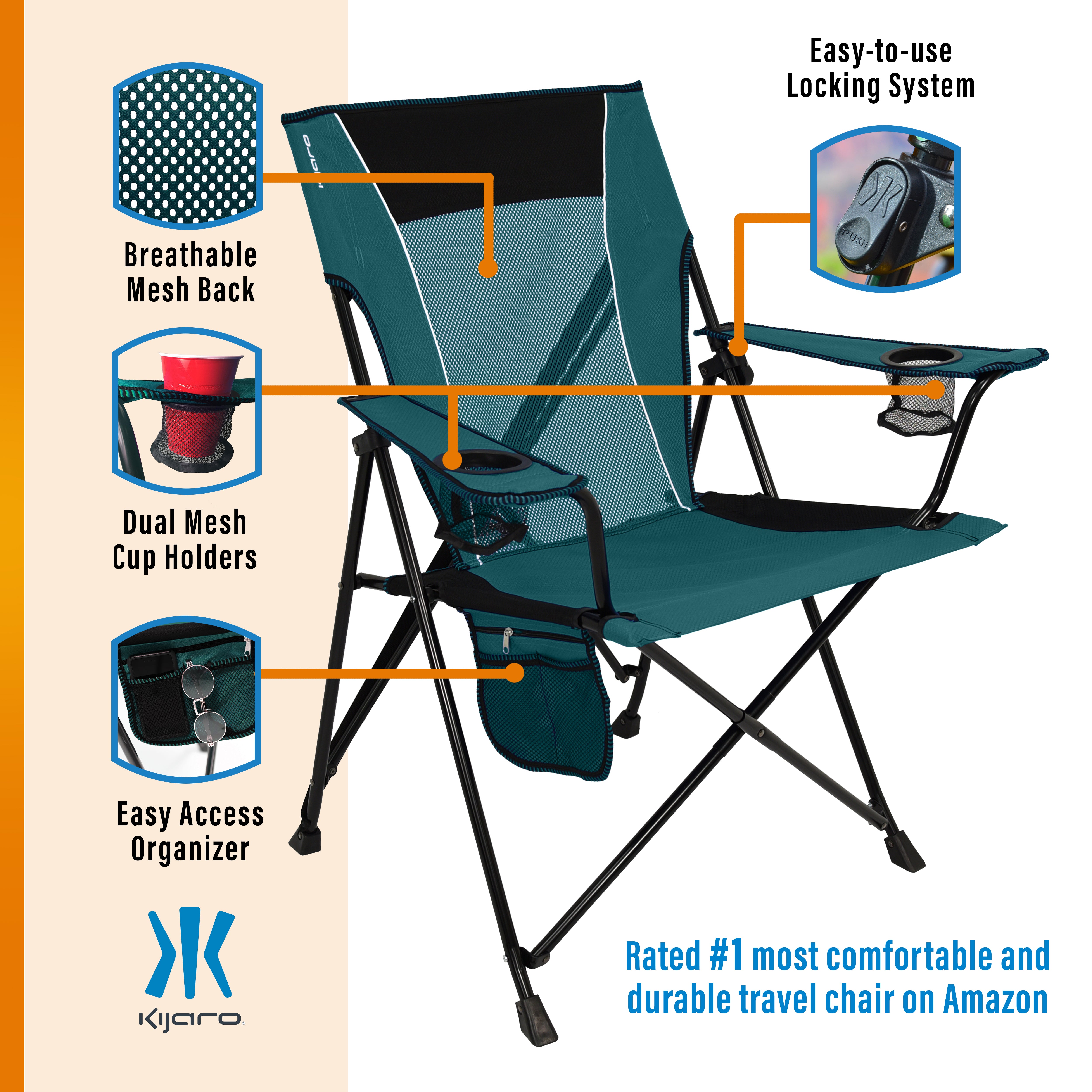 Dual Lock® Chair -  300 lb Weight Capacity