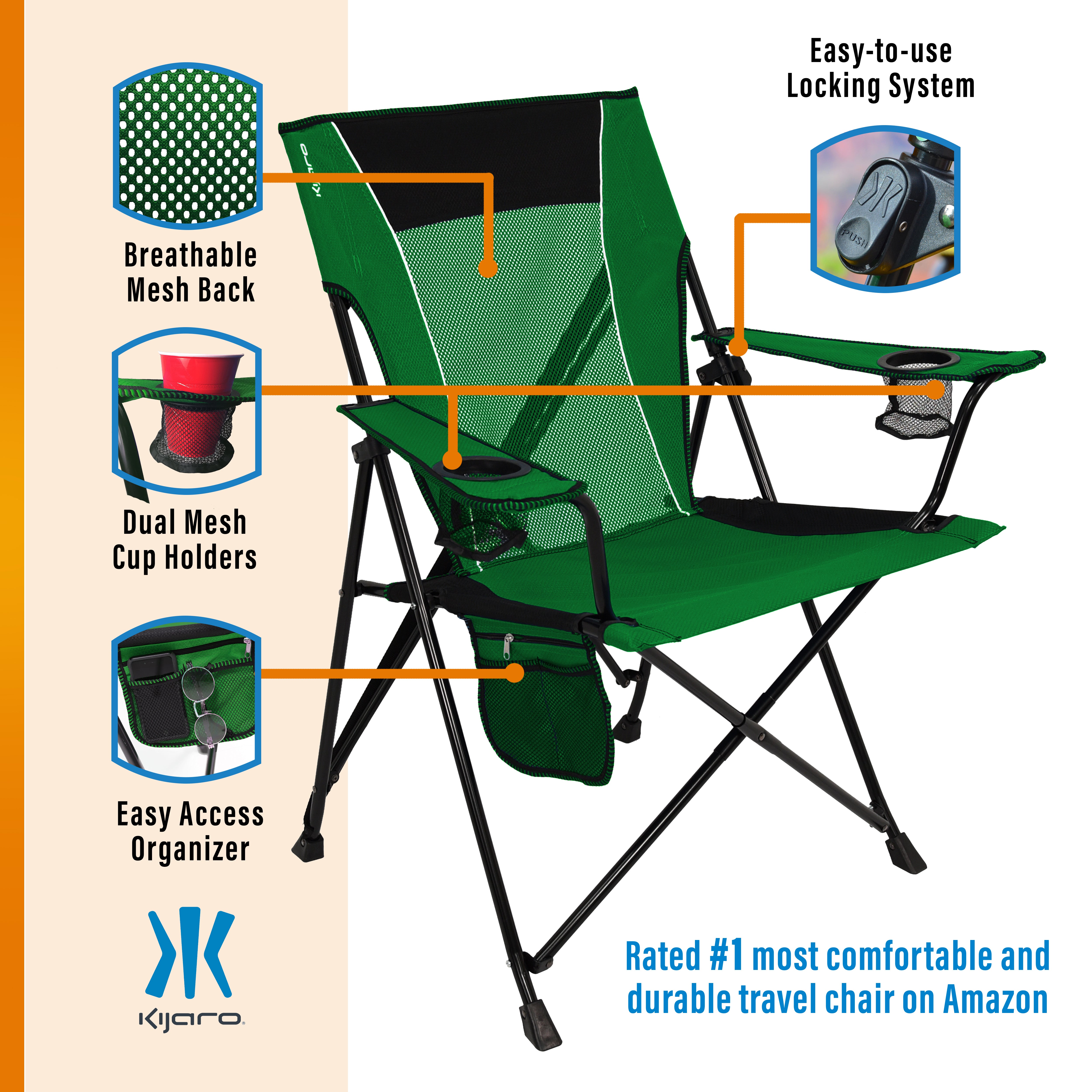 Dual Lock® Chair -  300 lb Weight Capacity