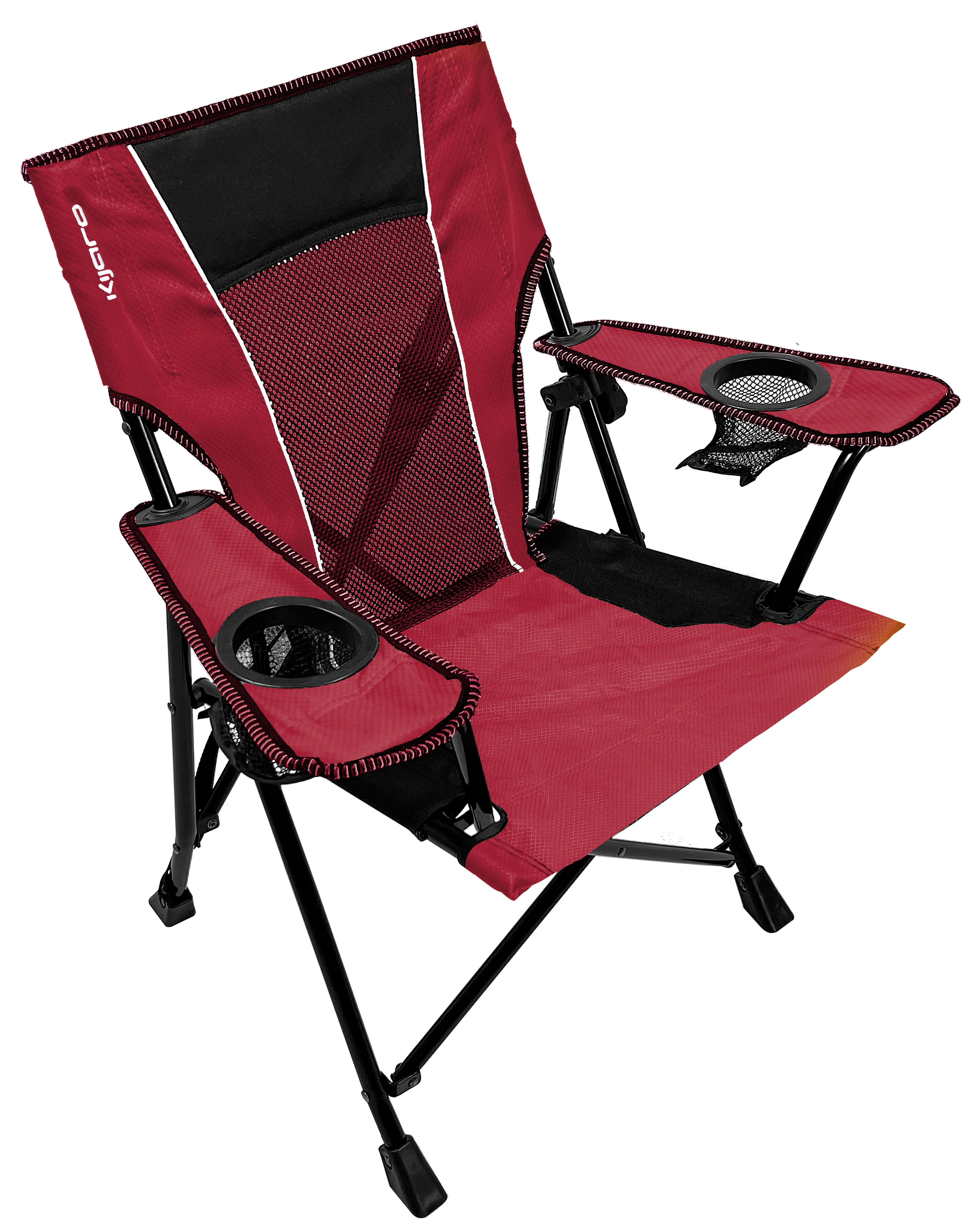 0424-069 アウトドアチェアkijaro 赤 Dual Lock Junior Chair