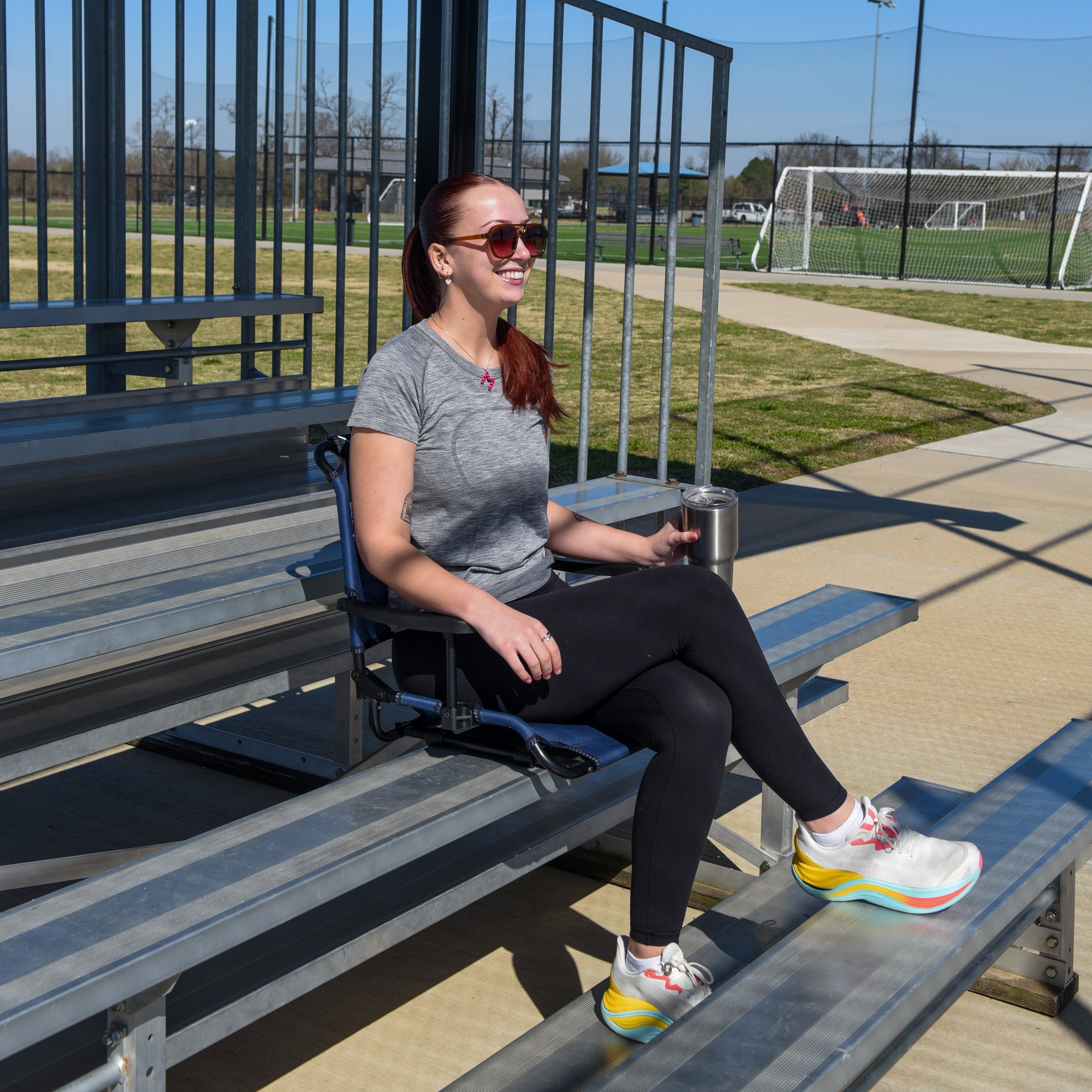 Dual Lock Stadium Seat with Arms