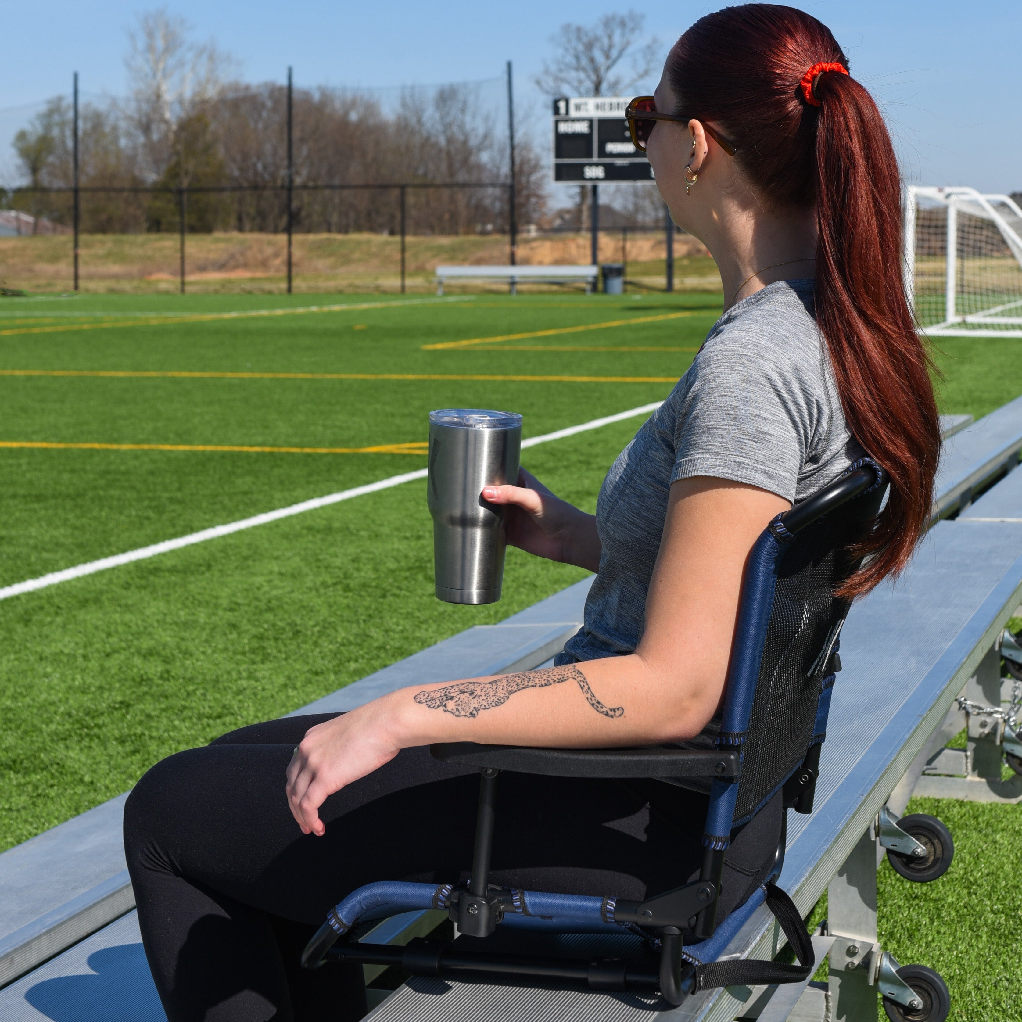 Dual Lock Stadium Seat with Arms