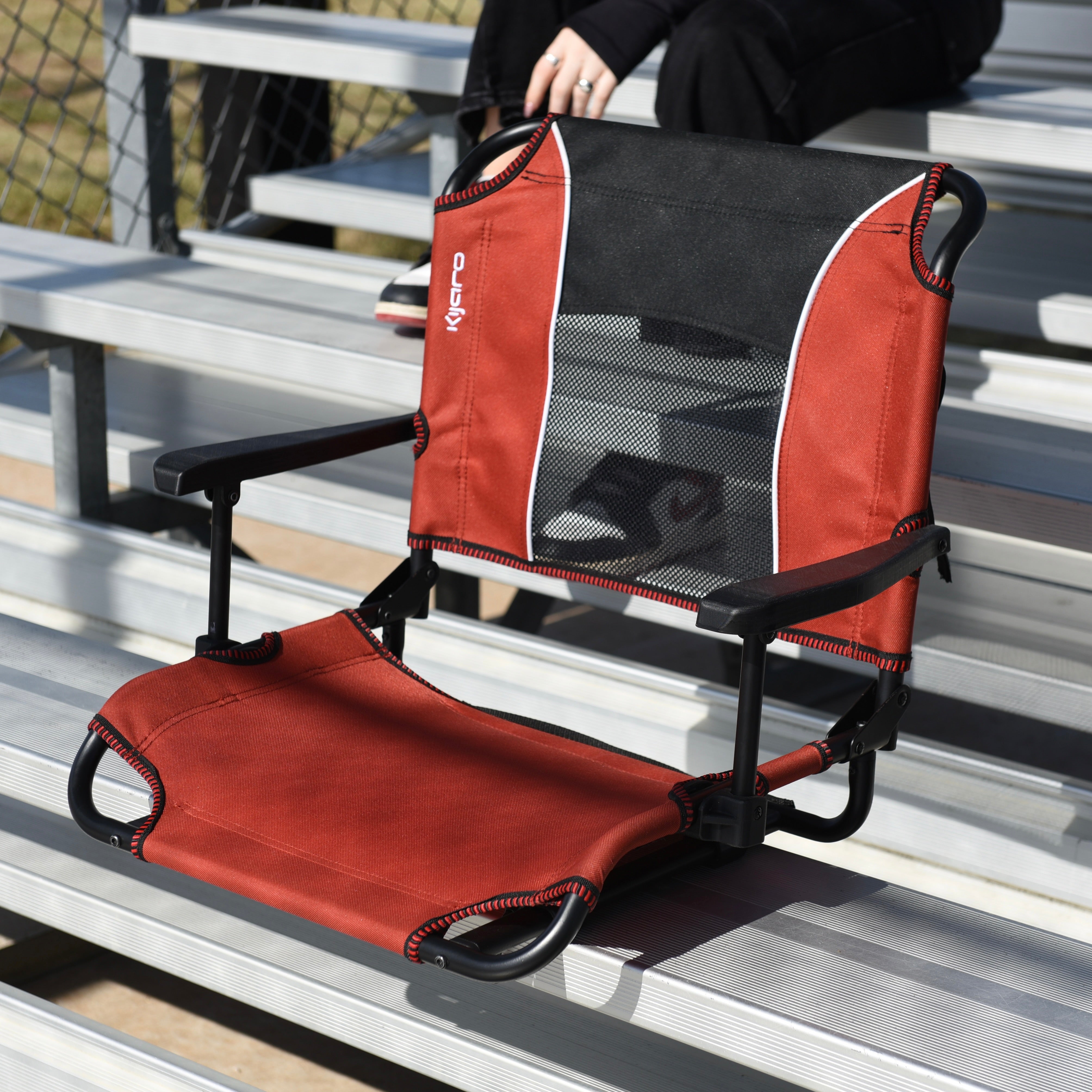 Dual Lock Stadium Seat with Arms