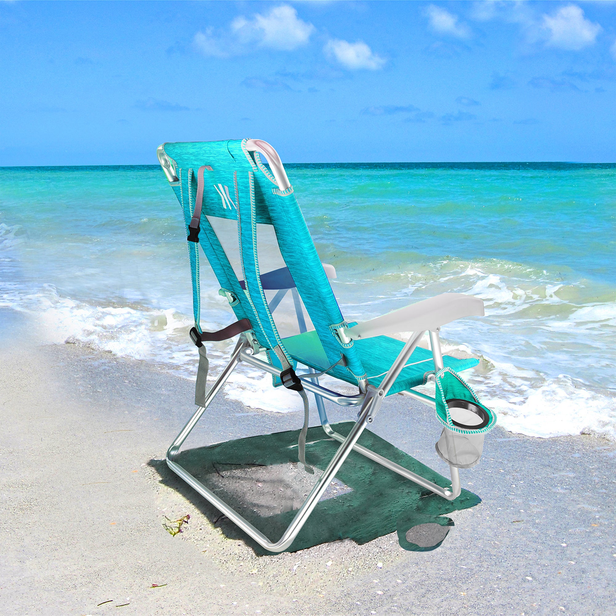 Tidal Wave 5 Position Tall Reclining Beach Chair